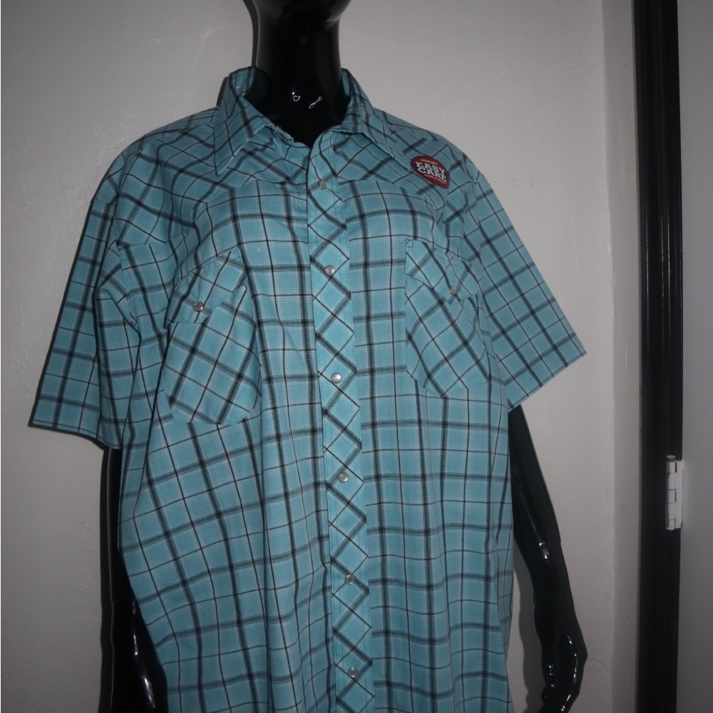 Wrangler Blue Casual Button Down Shirt